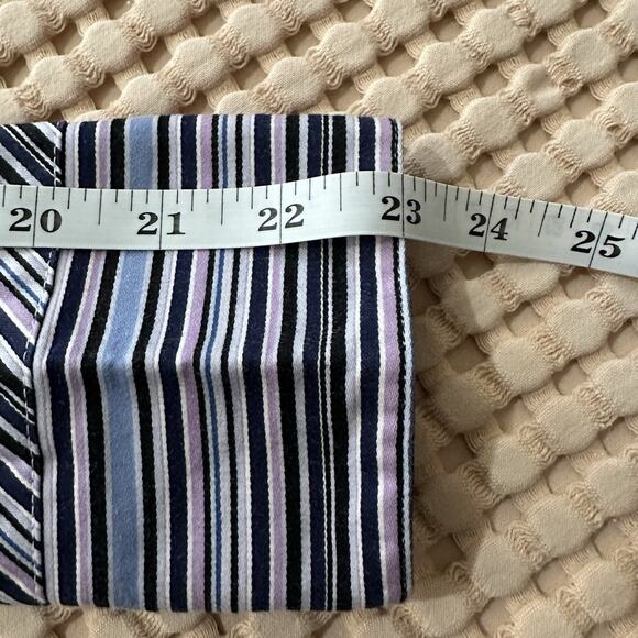 Geoffrey Beene Sport Button Up Cotton Shirt Striped Long Sleeve Collared 90s Y2K - Picture 9 of 9